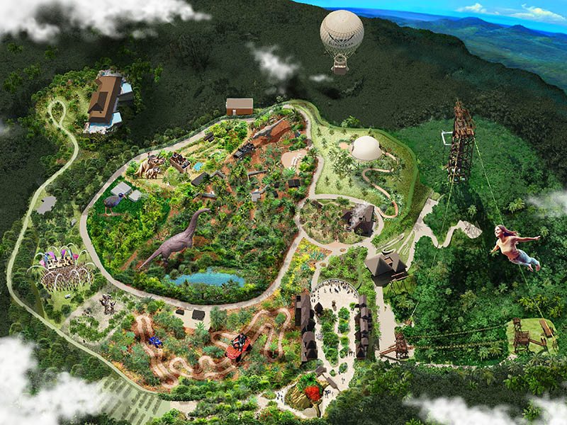2025年7月開業時のジャングリア園内マップ。東京ディズニーランドやUSJを上回る約60万㎡(写真提供:ジャパンエンターテイメント)