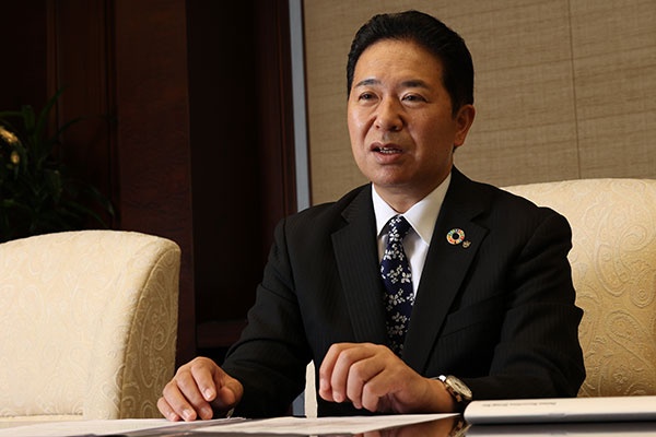 大和証券グループ本社の荻野明彦社長(写真=陶山 勉)