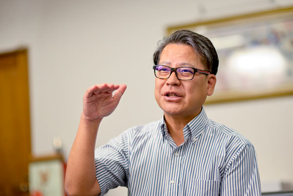 名桜大学の砂川昌範学長（写真＝河野哲舟）