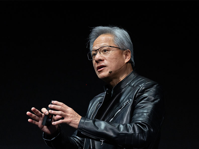 エヌビディア最高経営責任者(CEO)のジェンスン・ファン氏(写真=的野 弘路)