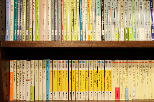 小説とエッセーが交じる文庫棚 小説とエッセーが交じる文庫棚