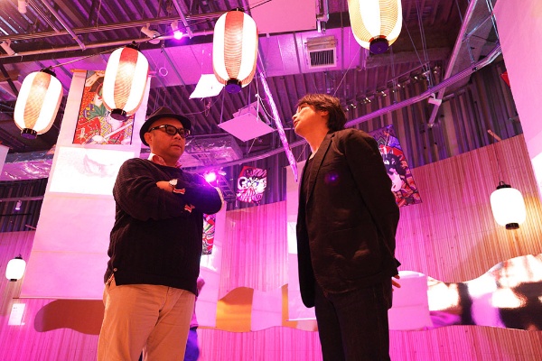 ONI展で語る孫泰蔵氏と堤監督 ONI展で語る孫泰蔵氏と堤監督