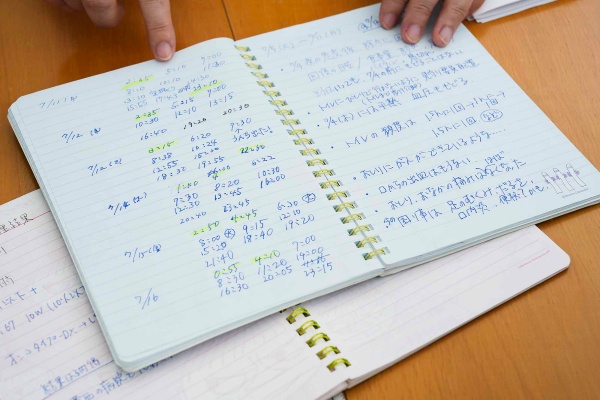 義父母の介護でも活躍した介護ノート。食事や排せつ、体調について細かく記録されているので、連携しやすい 義父母の介護でも活躍した介護ノート。食事や排せつ、体調について細かく記録されているので、連携しやすい