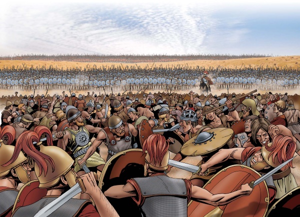 ローマとカルタゴの戦い（絵／shutterstock）