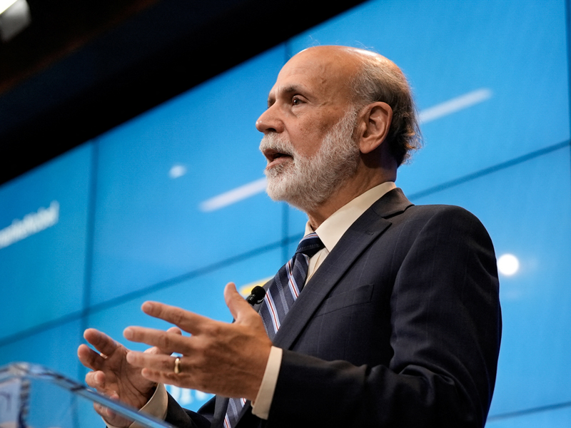 2022年ノーベル経済学賞を受賞したベン・バーナンキ氏 (写真:ロイター/アフロ)