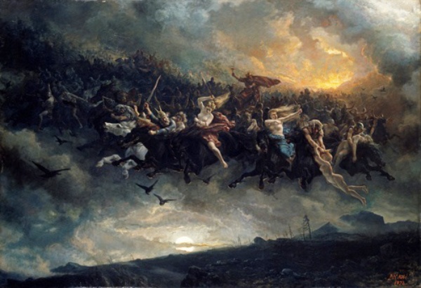 ニコライ・アルボ『オーディンのワイルドハント』The wild Hunt of Odin（1872）（提供：ALBUM/アフロ）
