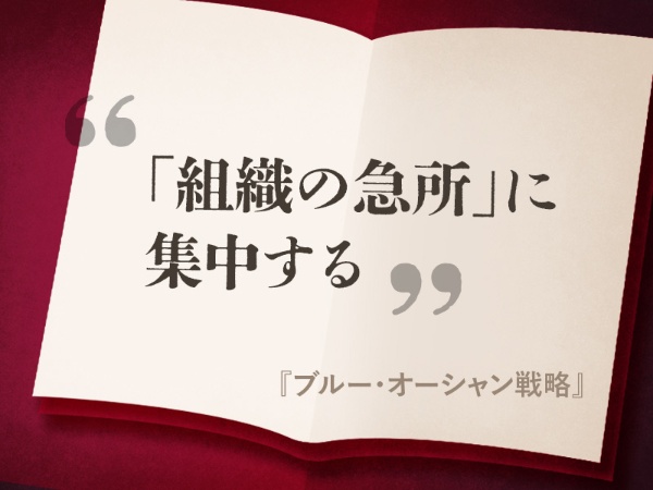 「組織の急所」に集中する/『ブルー・オーシャン戦略』の名言 「組織の急所」に集中する/『ブルー・オーシャン戦略』の名言
