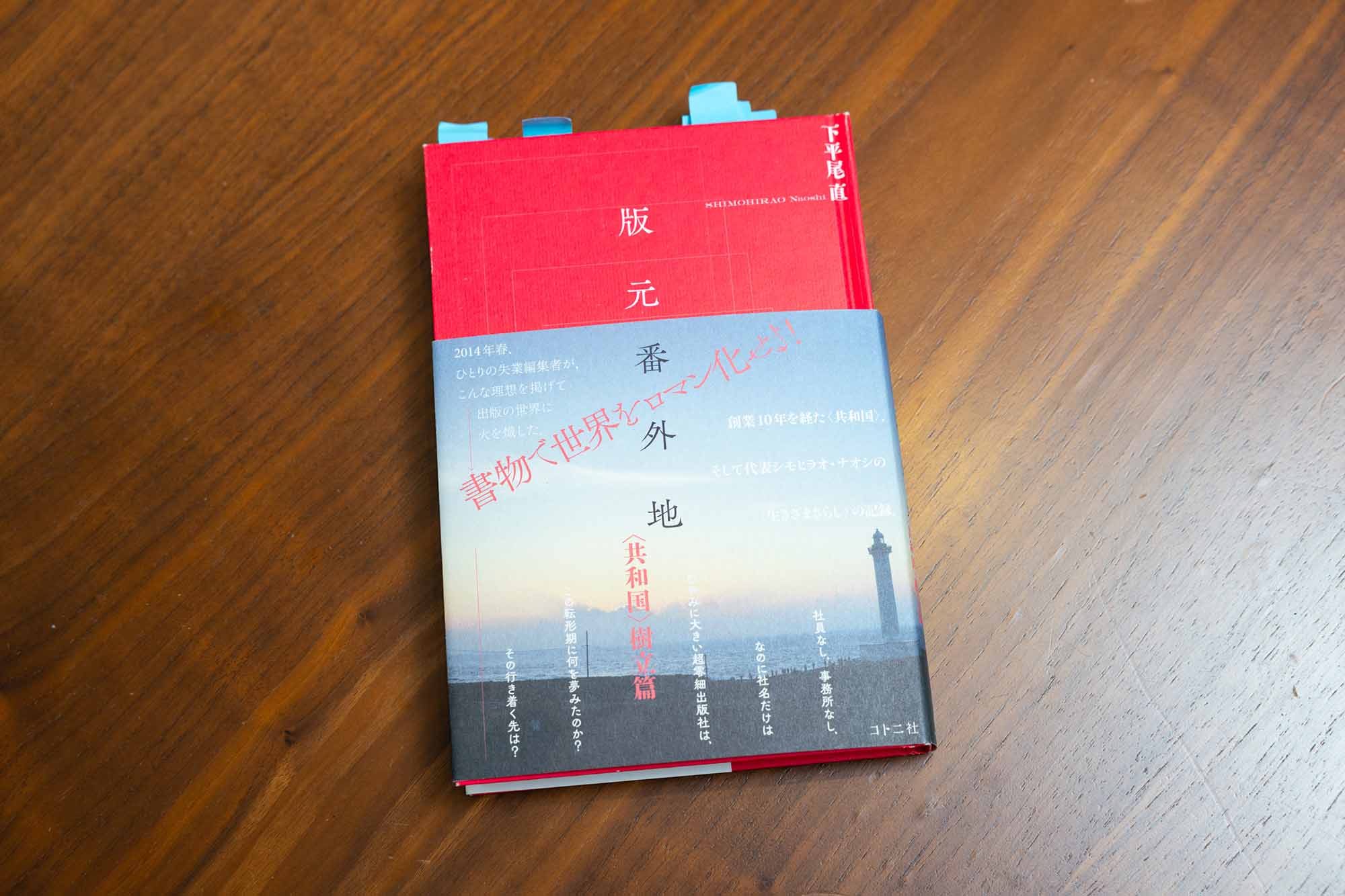 下平尾さんの初の著書『版元番外地 〈共和国〉樹立篇』(コトニ社) 下平尾さんの初の著書『版元番外地 〈共和国〉樹立篇』(コトニ社)