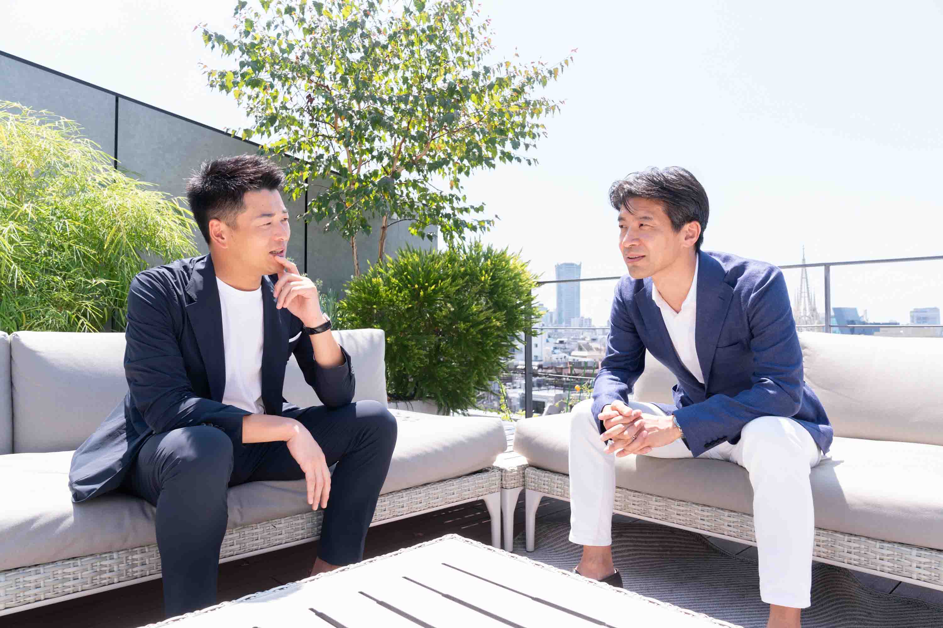 どんな上司がいいのか話す高森氏（左）と河野氏（右）