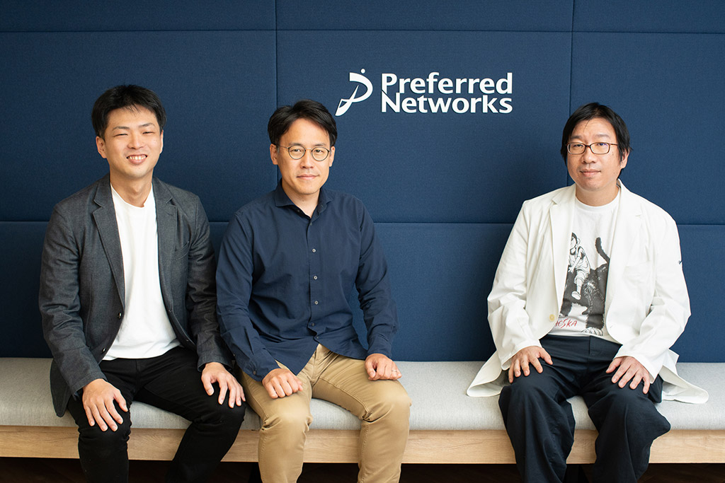 左からPreferred Networksの鈴木脩司さん、海野裕也さん、山本勝也さん 左からPreferred Networksの鈴木脩司さん、海野裕也さん、山本勝也さん