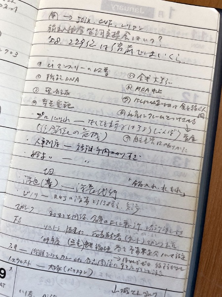 ポケット手帳に改革案をびっしり書き込んだ(写真:著者提供) ポケット手帳に改革案をびっしり書き込んだ(写真:著者提供)