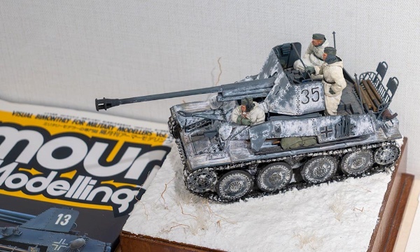 会場に展示されているモリナガさん制作の対戦車自走砲「マーダーIII」。並々ならぬ腕前が伝わってくる