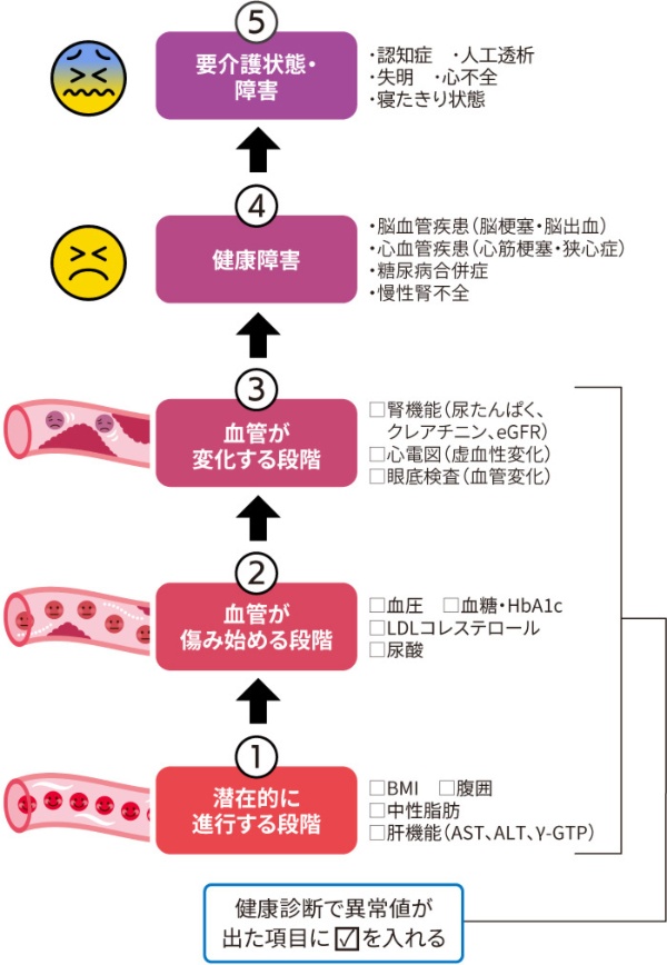 健康診断の結果から今の「血管の状態」がわかる