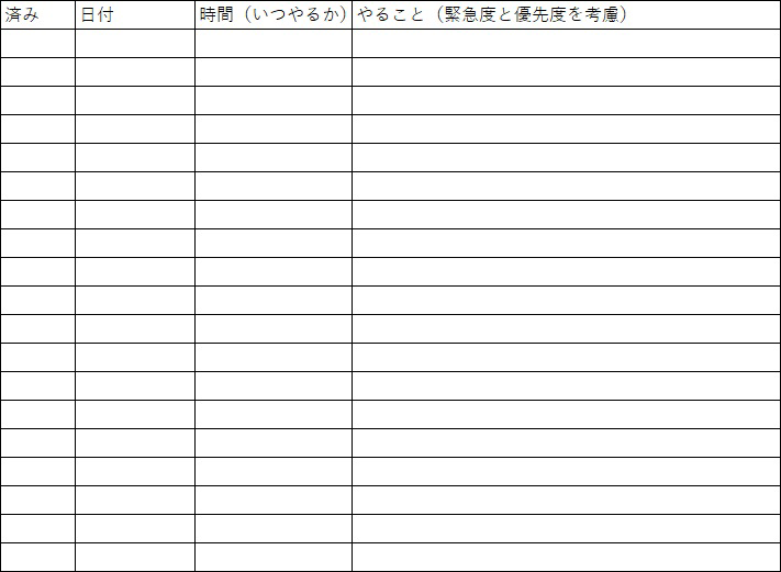 「いつやるか」「緊急度と優先度」がToDoリストの決め手。 「いつやるか」「緊急度と優先度」がToDoリストの決め手。