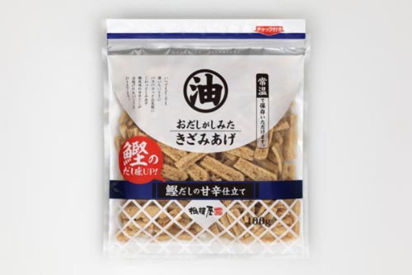 「おだしがしみたきざみあげ」は、グループ会社の石川サニーフーズの元・主力商品を応用してつくられた累計出荷数6000万パック突破のヒット商品。常温保存でき下味も付いているのでそのまま料理に使える