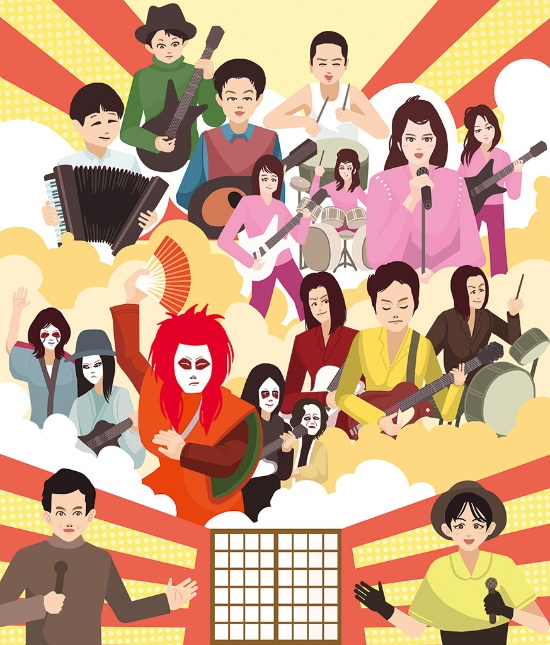 80年代後半から90年代前半にかけて起こった一大ムーブメント。BOØWYやTHE BLUE HEARTSなどのロックバンドが人気を集め、「イカ天」などのオーディション番組も後押しして、多数の若者がバンドを結成するきっかけとなった 80年代後半から90年代前半にかけて起こった一大ムーブメント。BOØWYやTHE BLUE HEARTSなどのロックバンドが人気を集め、「イカ天」などのオーディション番組も後押しして、多数の若者がバンドを結成するきっかけとなった