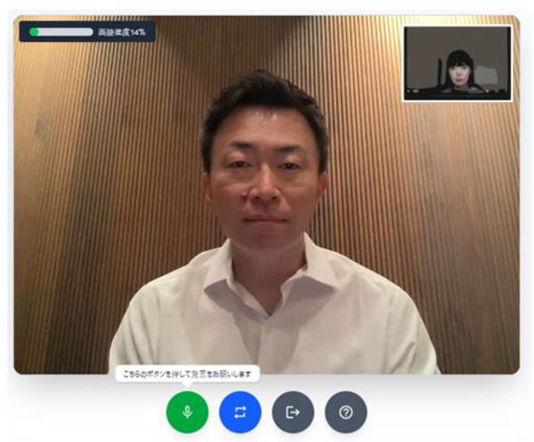 菅原CHROを模したAIアバター。実在の人物と話している感覚でやりとりできる。(画像=SHIFT提供)
