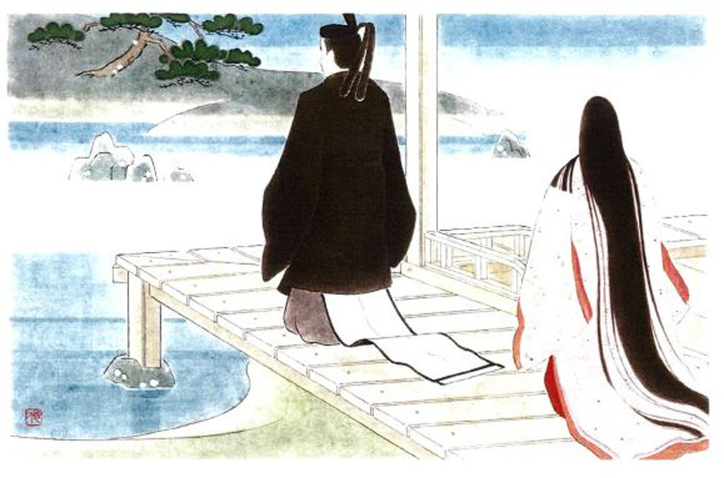 『小説小野小町 百夜』より(画:大野俊明) 『小説小野小町 百夜』より(画:大野俊明)