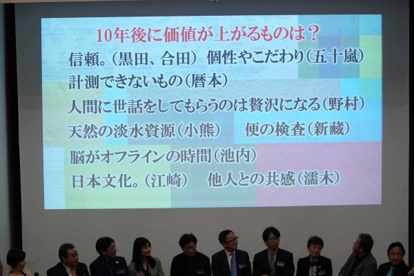 各教授が挙げた「10年後に価値が上がるもの」 各教授が挙げた「10年後に価値が上がるもの」