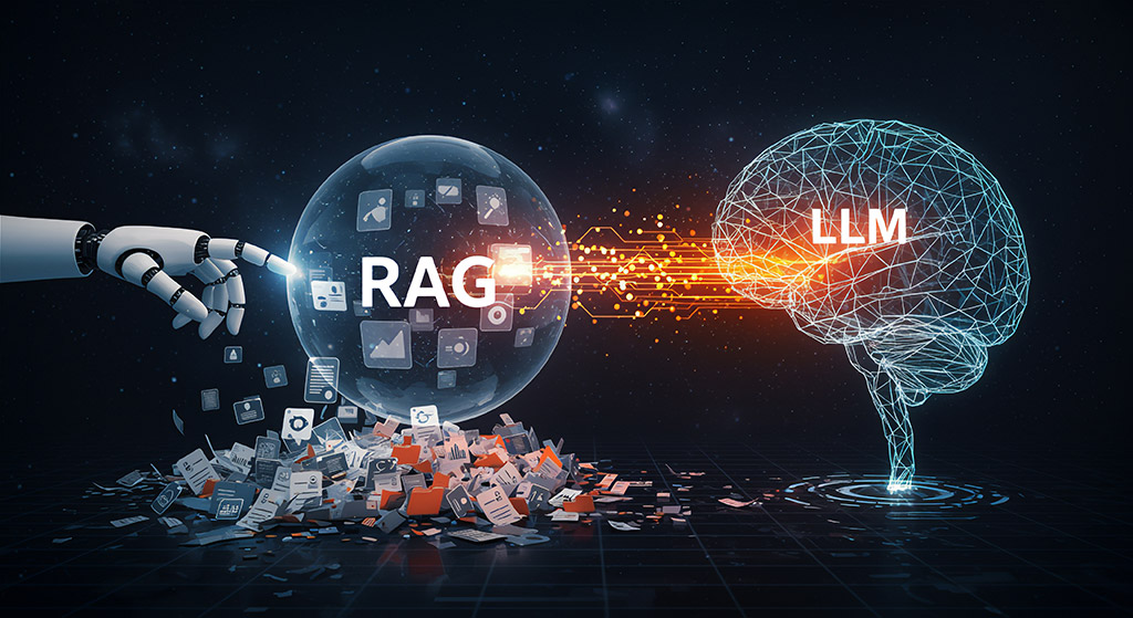 回答を生成する前に必要な情報を外部から取得する。それがRAG（Harmony vine／stock.adobe.com）