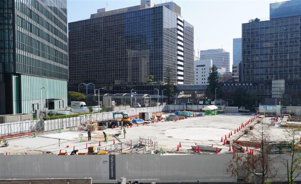 地上部の解体を終えた旧マルビルの跡地。2024年11月14日撮影(写真:大和ハウス工業)