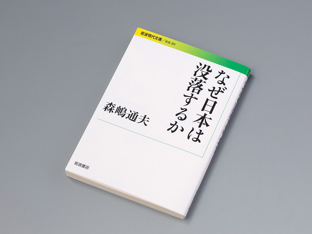 『なぜ日本は没落するか』（森嶋通夫著／岩波現代文庫／2010年7月刊）。「次の世紀で日本はどうなるかと誰もがいぶかっている」との問題意識のもとで、2050年の日本の状態を予想した本。画像クリックでAmazonページへ